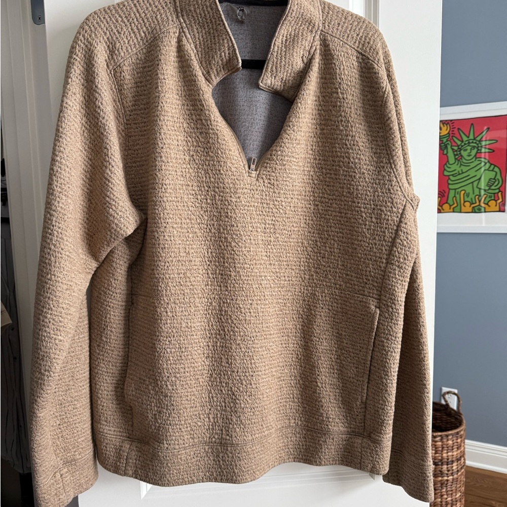 VRST Men's Pullover Sweatshirt With Pockets Size L Beige